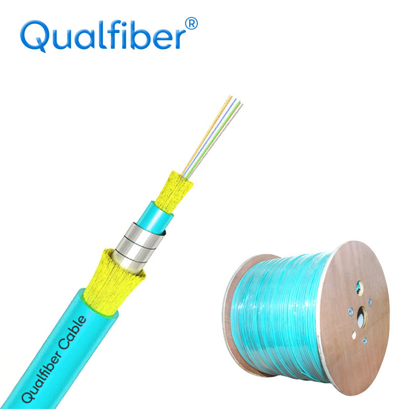 Câble optique blindé en acier de fibre de spirale multi de noyau avec