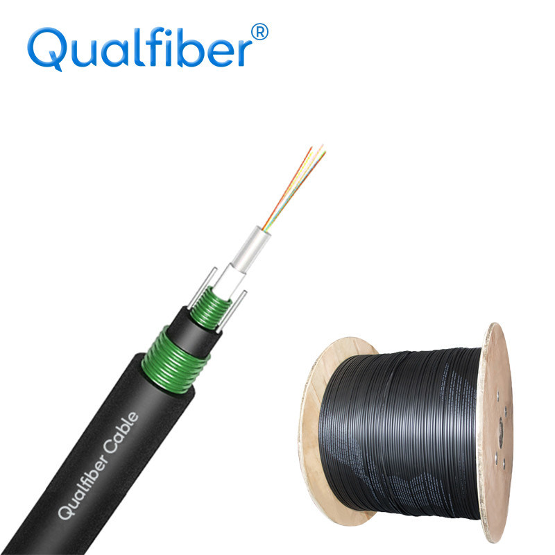 Câble optique extérieur de fibre d'Unitube blindé en acier de bande de